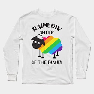 Rainbow sheep of the family funny gift Long Sleeve T-Shirt